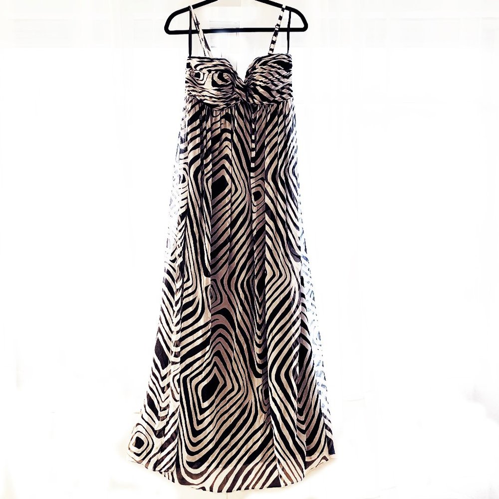 WHBM Silk maxi dress - strapless removeable straps